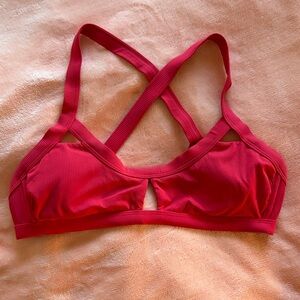 Xhilaration Red Cross-Back Bikini Top